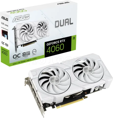 Photo de Carte Graphique Nvidia Asus GeForce RTX 4060 Dual Evo White OC 8Go