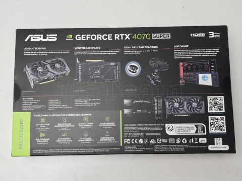 Photo de Carte Graphique Nvidia Asus GeForce RTX 4070 Super Dual Evo OC 12Go - SN S4YVCM009689YFY - ID 213026