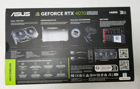 Photo de Carte Graphique Nvidia Asus GeForce RTX 4070 Super Dual Evo OC 12Go - SN S4YVCM00976066Z - ID 213254