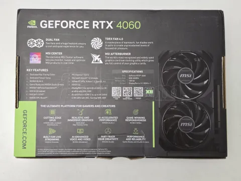 Photo de Carte Graphique Nvidia MSI GeForce RTX 4060 Ventus 2X Black OC 8Go - SN 602-V516-91SB2411037148 - ID 213027