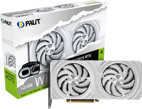 Photo de Carte Graphique Nvidia Palit GeForce RTX 4070 White OC 12Go