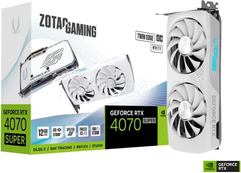 Photo de Carte Graphique Nvidia Zotac GeForce RTX 4070 Super Twin Edge OC White 12Go