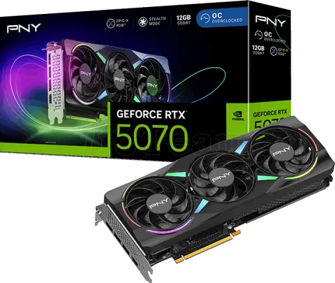 Photo de Carte Graphique PNY GeForce RTX 5070 Epic-X Triple Fan OC