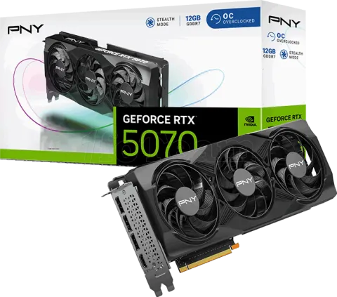 Photo de Carte Graphique PNY GeForce RTX 5070 Triple Fan OC