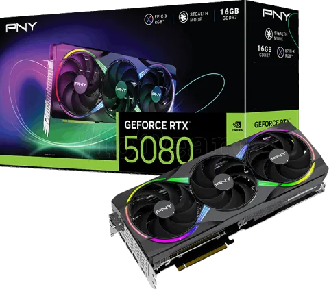 Photo de Carte Graphique PNY GeForce RTX 5080 Epic-X Triple Fan