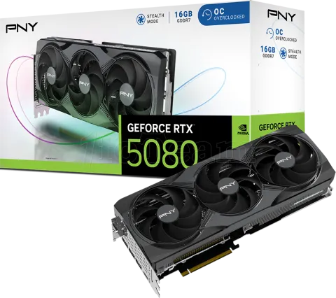 Photo de Carte Graphique PNY GeForce RTX 5080 Triple Fan OC