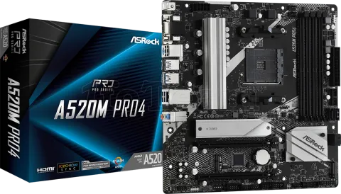 Photo de Carte Mère ASRock A520M Pro4 (AM4) Micro-ATX