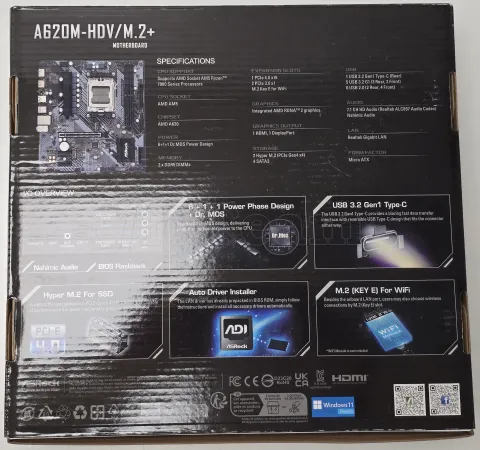 Photo de Carte Mère ASRock A620M-HDV/M.2+ (AM5) Micro ATX - SN H4M0XB172271 - ID 213014