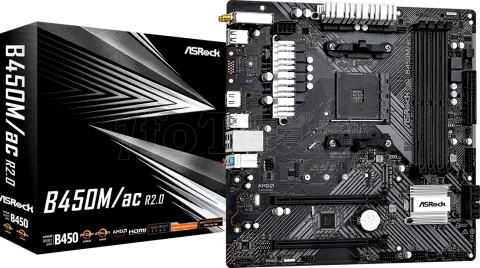 Photo de Carte Mère ASRock B450M/AC R2.0 (AM4) Micro ATX