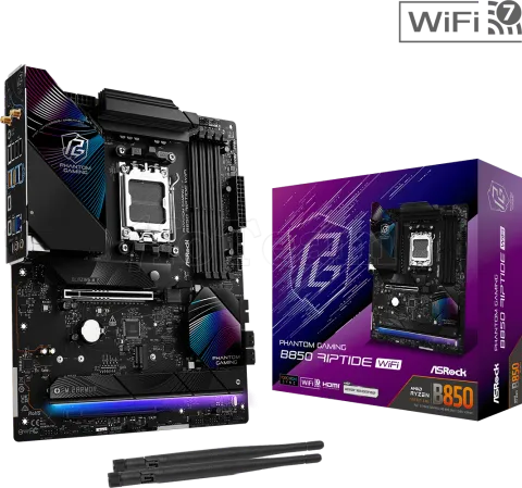 Photo de Carte Mère ASRock B850 Phantom Gaming Riptide WiFi (AMD AM5)