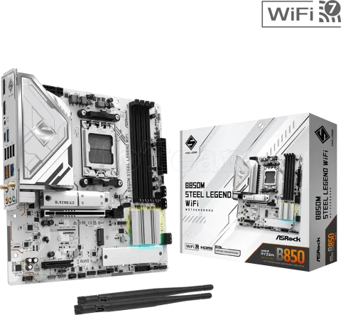 Photo de Carte Mère ASRock B850M Steel Legend WiFi (AMD AM5) Micro ATX