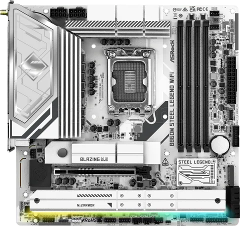 Photo de Carte Mère ASRock B860M Steel Legend WiFi (Intel LGA 1851) Micro ATX