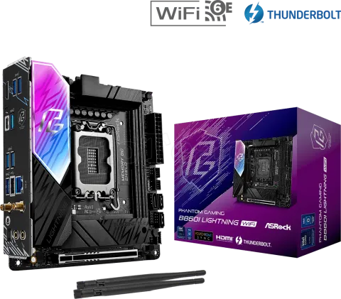 Photo de Carte Mère ASRock Phantom Gaming B860I Lightning WiFi (Intel LGA 1851) Mini ITX