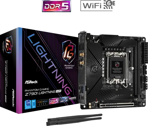 Photo de Carte Mère ASRock Z790I Phantom Gaming Lightning WiFi DDR5 (Intel LGA 1700) Mini ITX