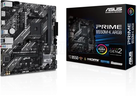 Photo de Carte Mère Asus Prime B550M-K aRGB (AM4) Micro ATX