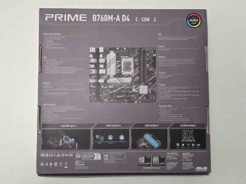 Photo de Carte Mère Asus Prime B760M-A CSM DDR4 (Intel LGA 1700) Micro ATX - SN S1M0CS042798BX9 - ID 213074