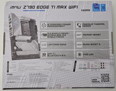 Photo de Carte Mère MSI MPG Z790 Edge Ti Max WiFi DDR5 (Intel LGA 1700) - SN 601-7E25-020B2403000799 - ID 213024