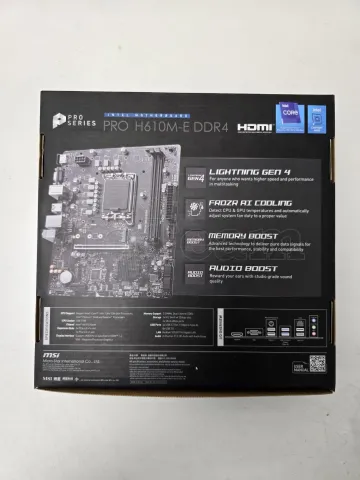 Photo de Carte Mère MSI Pro H610M-E DDR4 (Intel LGA 1700) Micro ATX - SN 601-7D48-190B2402058325 - ID 211252