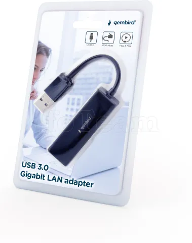 Photo de Carte Réseau Gembird USB-A 3.0 vers RJ45 Gigabit