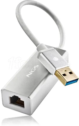 Photo de Carte Réseau USB 3.0 NGS Hacker vers RJ45 Gigabit (Argent)