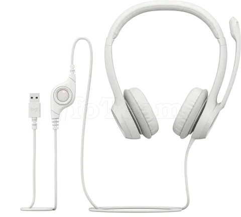 Photo de Casque filaire Logitech H390 (Blanc)