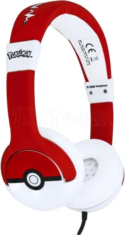 Photo de Casque filaire pour enfant OTL Pokémon Pokeball (Rouge)