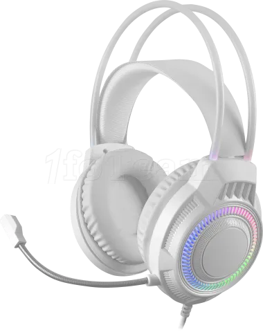 Photo de Casque Gamer filaire Mars Gaming MH124 RGB (Blanc)