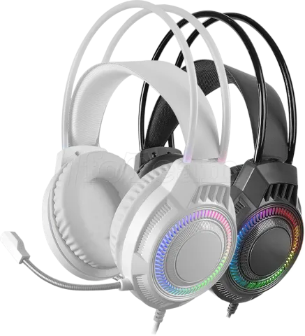 Photo de Casque Gamer filaire Mars Gaming MH124 RGB (Blanc)