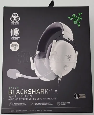 Photo de Casque Gamer filaire Razer BlackShark V2 X (Blanc) - SN 862434D25000918 - ID 213085