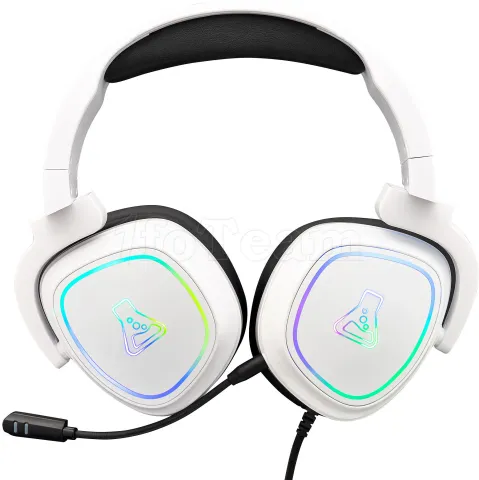 Photo de Casque Gamer filaire The G-Lab Korp Radium RGB (Blanc)