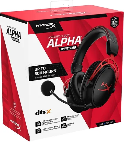 Photo de Casque Gamer sans fil HyperX Cloud Alpha (Noir/Rouge)