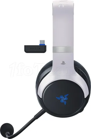 Photo de Casque Gamer sans fil Razer Kaira ProHyperSpeed - PlayStation Licensed (Blanc/Noir)