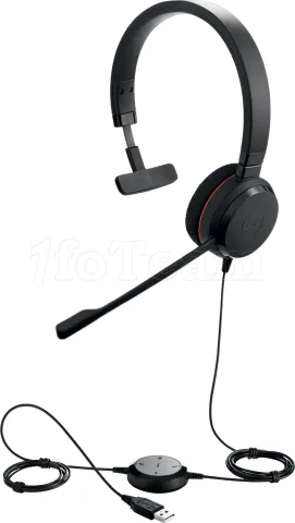 Photo de Casque Micro Jabra Evolve 20 MS Mono USB (Noir)