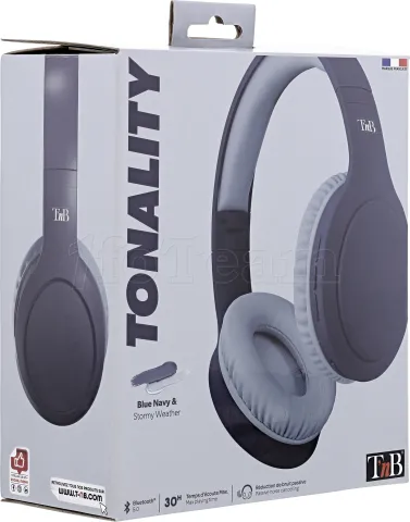 Photo de Casque Micro sans Fil Bluetooth T'nB Tonality Max (Bleu)