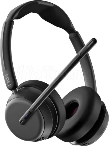 Photo de Casque Micro sans fil Sennheiser Epos Impact 1061T avec base (Noir)