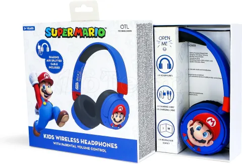 Photo de Casque sans fil pour enfant OTL Super Mario (Bleu)