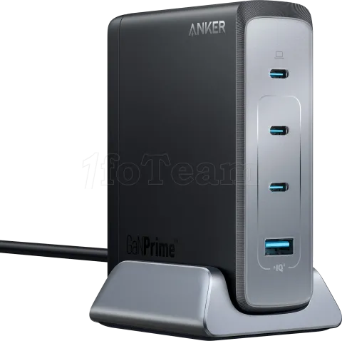 Photo de Chargeur secteur Anker 749 GaN Prime - 1x USB-A + 3x USB-C 240W (Gris)