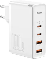 Photo de Chargeur secteur Baseus GaN2 Pro 2x USB-A + 2x USB-C 100W (Blanc)