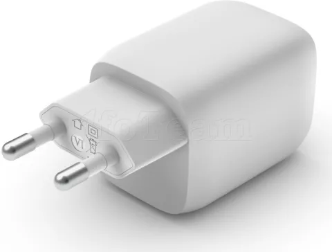 Photo de Chargeur secteur Belkin BoostCharge Pro 2x ports USB-C 65W (Blanc)
