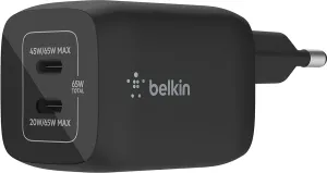 Photo de Chargeur secteur Belkin BoostCharge Pro - 2x USB-C 65W (Noir)