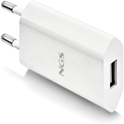 Photo de Chargeur secteur NGS 1x port USB (Blanc)