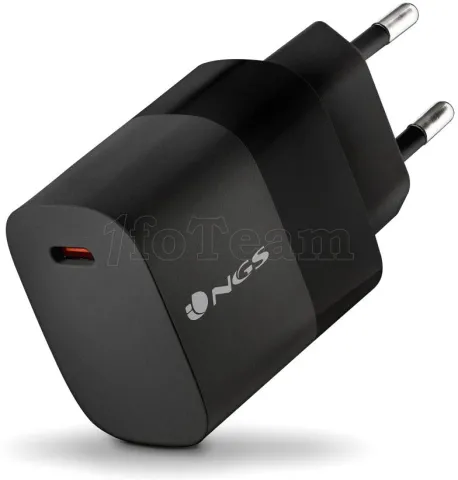 Photo de Chargeur secteur NGS Bud 1x USB-C 20W (Noir)