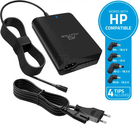 Photo de Chargeur universel Advance PowerUp compatible HP 90W - 4 embouts