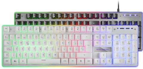 Photo de Clavier Gamer Mars Gaming MK220 RGB (Blanc)