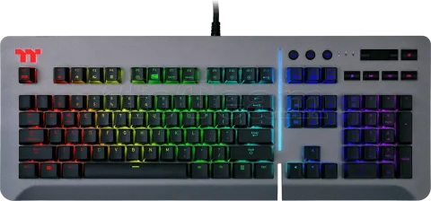 Photo de Clavier Gamer mécanique (Cherry MX Silver) Thermaltake Level 20 RGB (Gris)