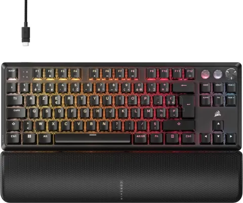 Photo de Clavier Gamer mécanique Corsair K70 Pro TKL RGB (Noir)