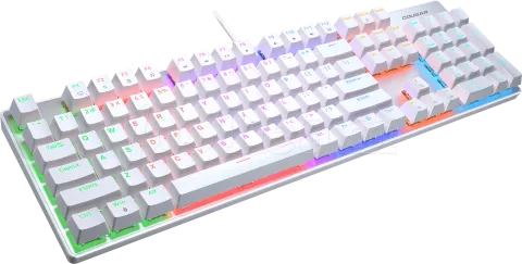 Photo de Clavier Gamer mécanique (Red Switch) Cougar Ultimus Ex RGB (Blanc)