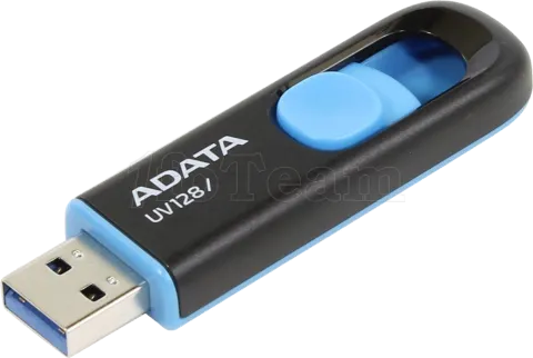 Photo de Clé USB 3.2 Adata UV128 - 256Go (Noir/Bleu)