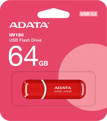 Photo de Clé USB 3.2 Adata UV150 - 64Go (Rouge)