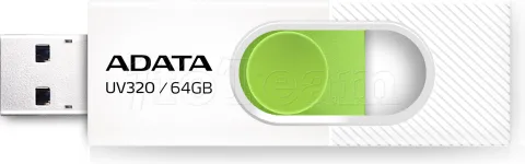 Photo de Clé USB 3.2 Adata UV320 - 64Go (Blanc/Vert)